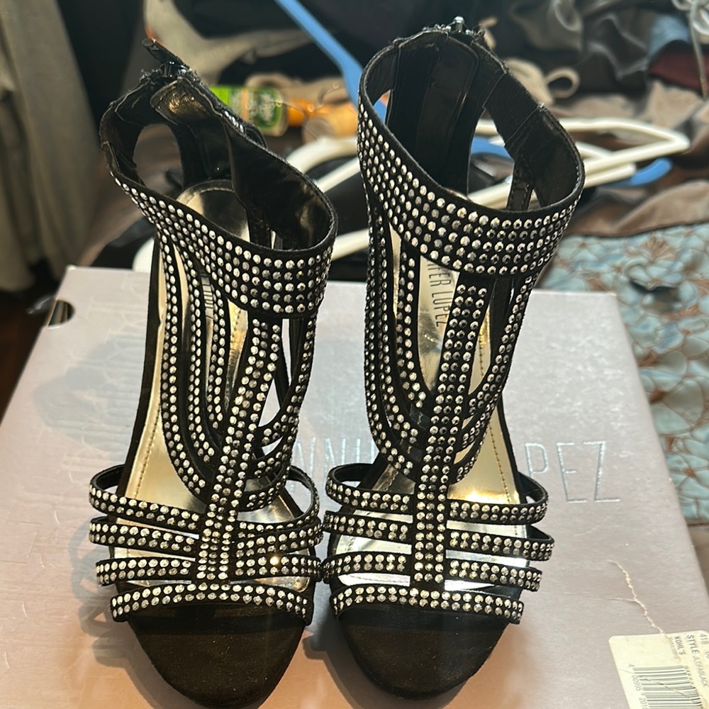 Elegant Black Strappy Heels